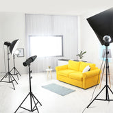 Heavy Duty Light Stand, Aluminium Photography Studio Light Stand, Adjustable Height with Maximum 86.6"/2.2m,for Photography/Studio/Youtube Video/Live Streaming 2 Pack